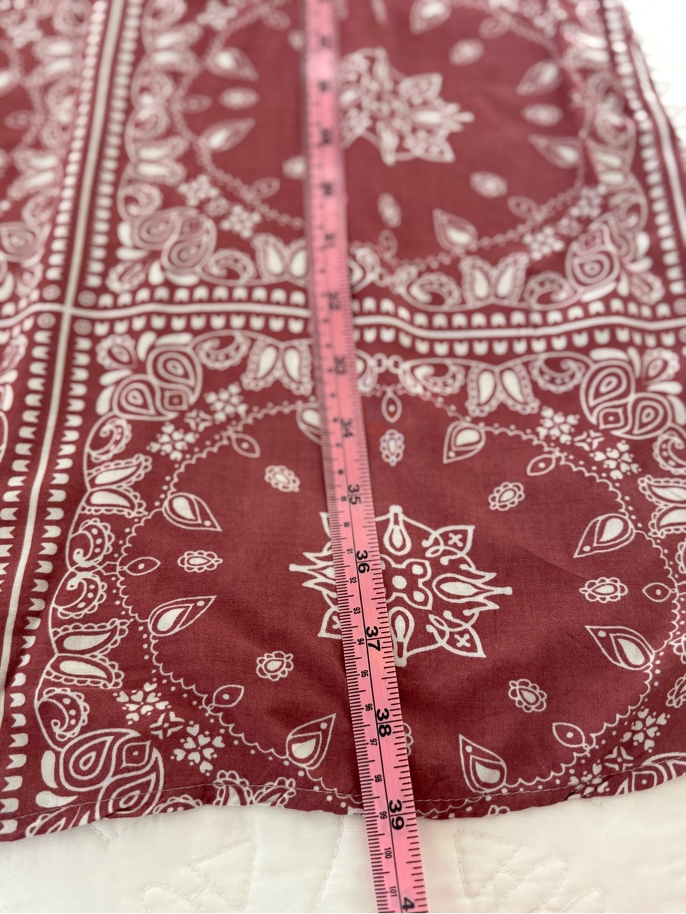 Kiss & Cry Bandana Print Maxi Skirt Size Small Boho Western Rayon A-Line - Picture 15 of 16